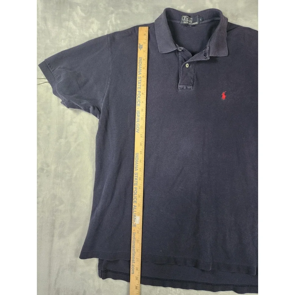 Men's Polo Ralph Lauren Navy Shortsleeve Polo‎ Shirt Classic Fit Size Large
